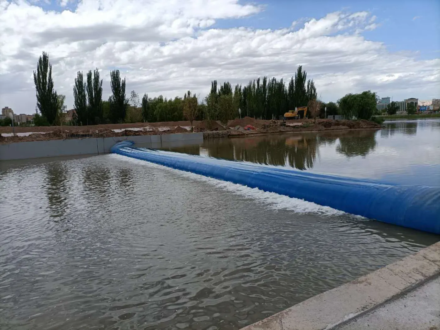 Tuman River rubber dam project, Kashgar, China